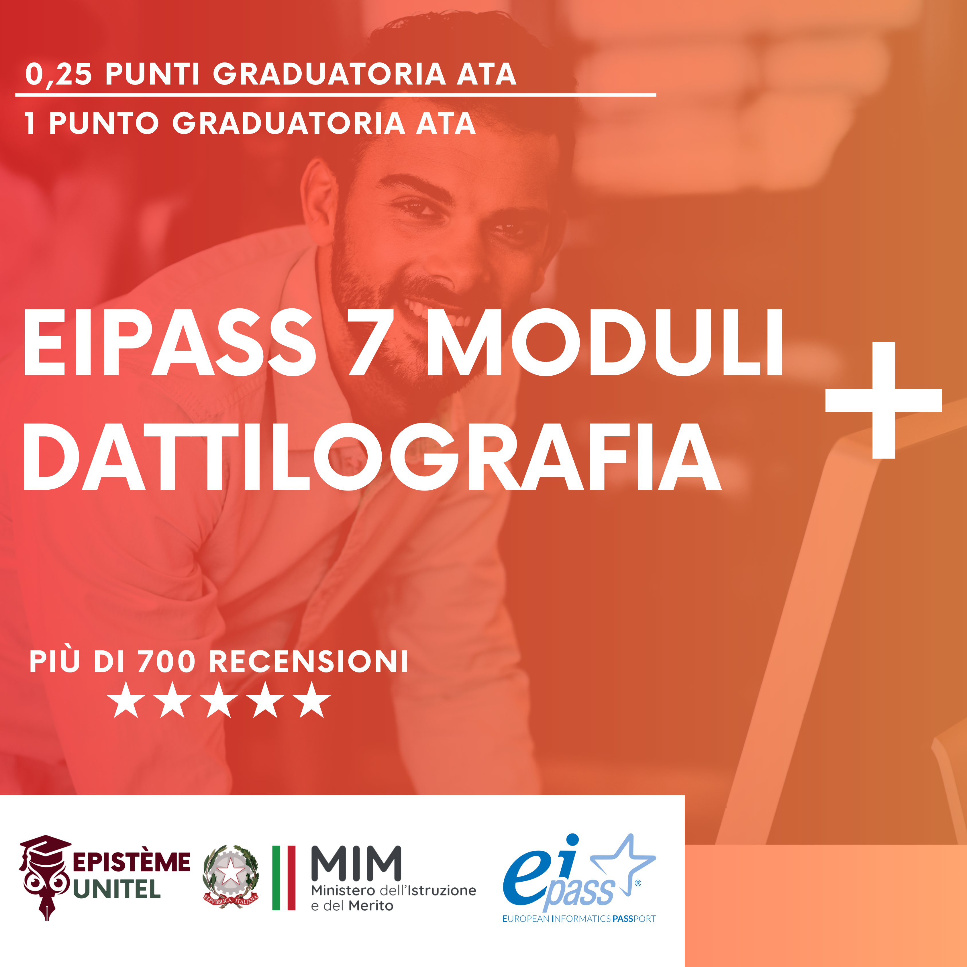Offerta Pacchetto Corsi Eipass 7 Moduli + Dattilografia
