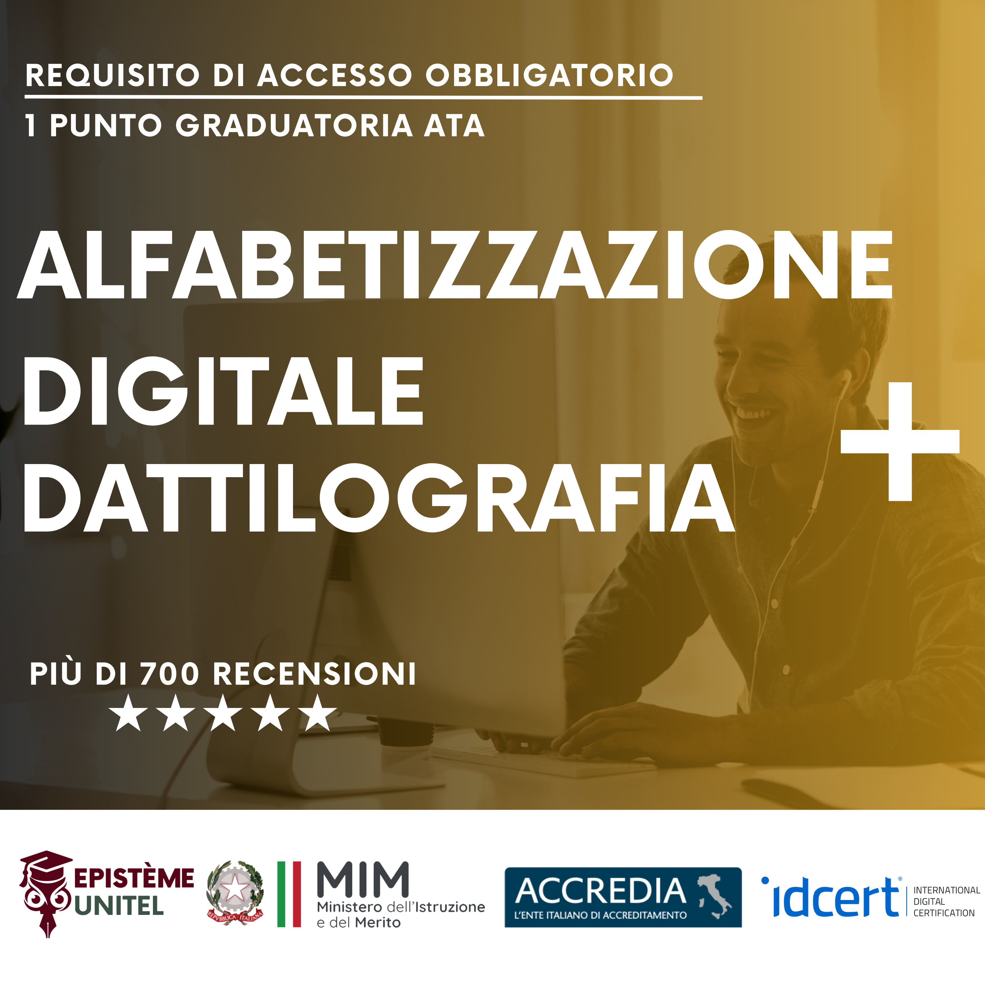 Offerta Pacchetto ID Cert Alfabetizzazione + Dattilografia