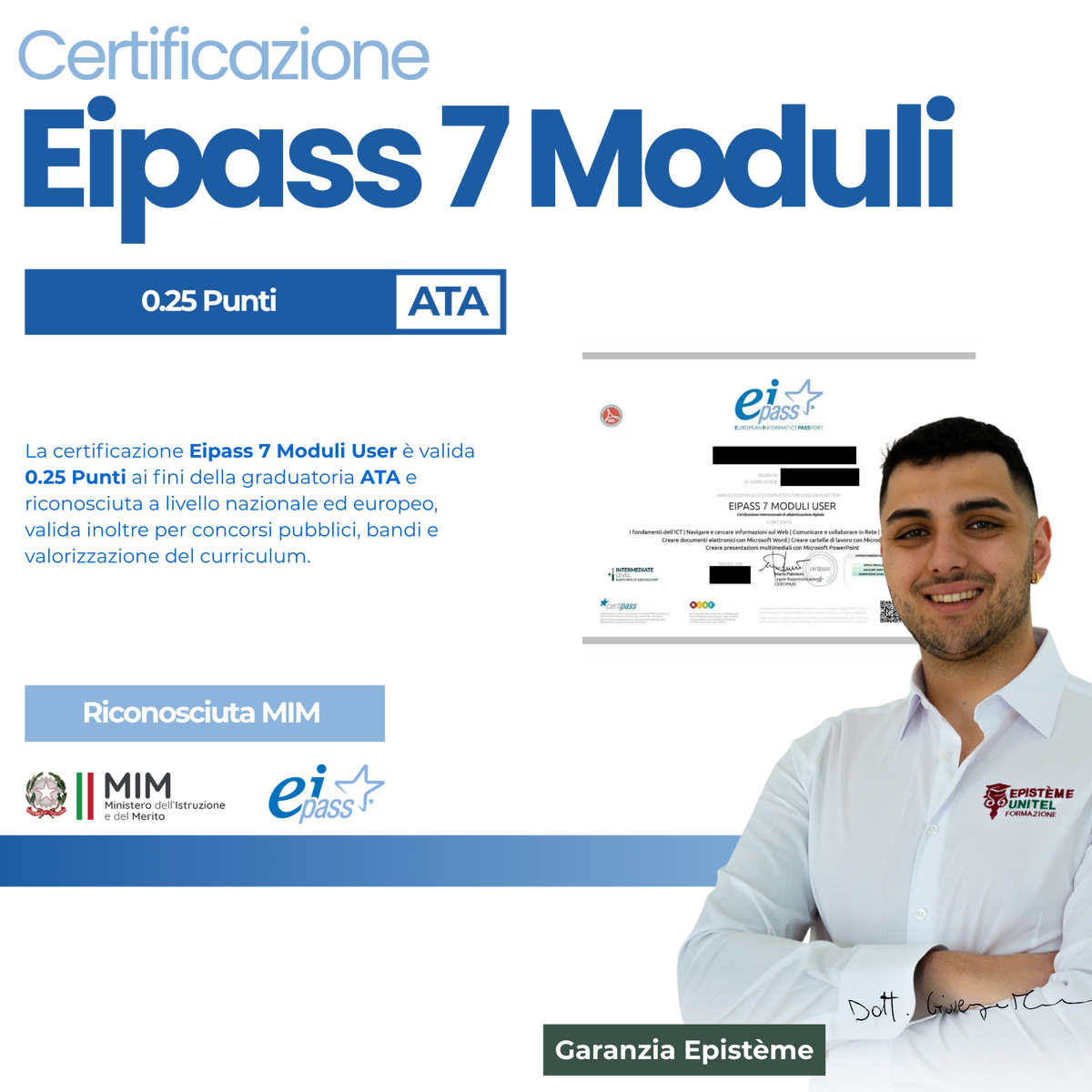 EIPASS 7 MODULI USER Certificazione online