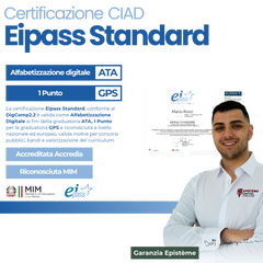 Convalida EIPASS STANDARD Alfabetizzazione digitale