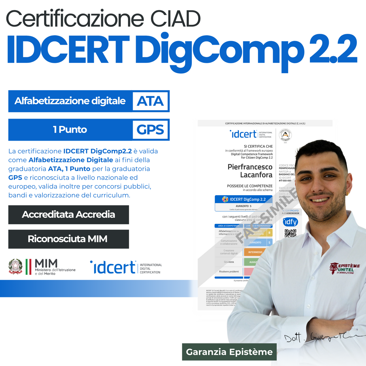 IDCERT DigComp 2.2 Accredia