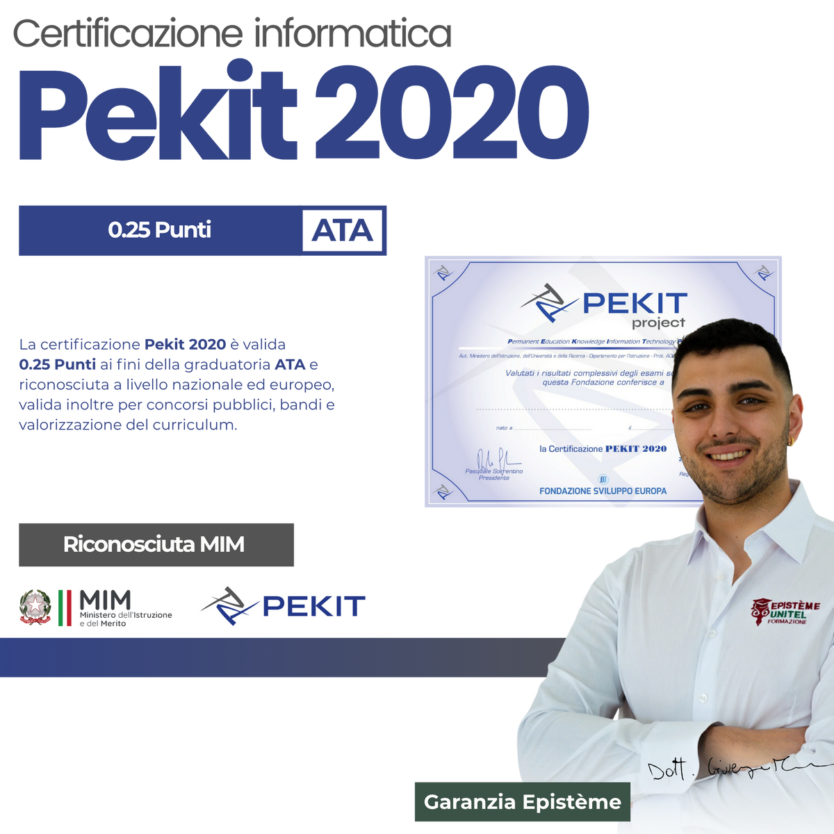 PEKIT 2020 Certificazione online