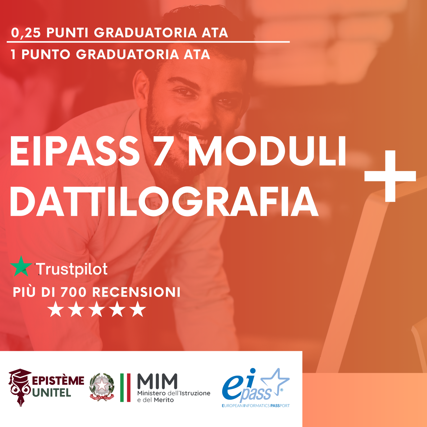 Offerta Pacchetto Corsi Eipass 7 Moduli + Dattilografia