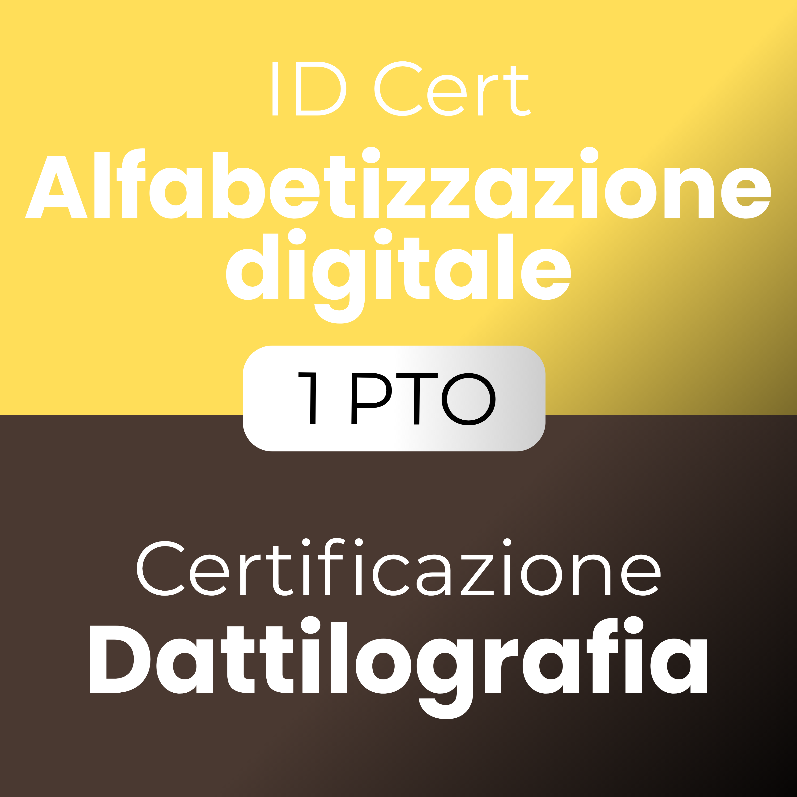 Offerta Pacchetto ID Cert Alfabetizzazione + Dattilografia