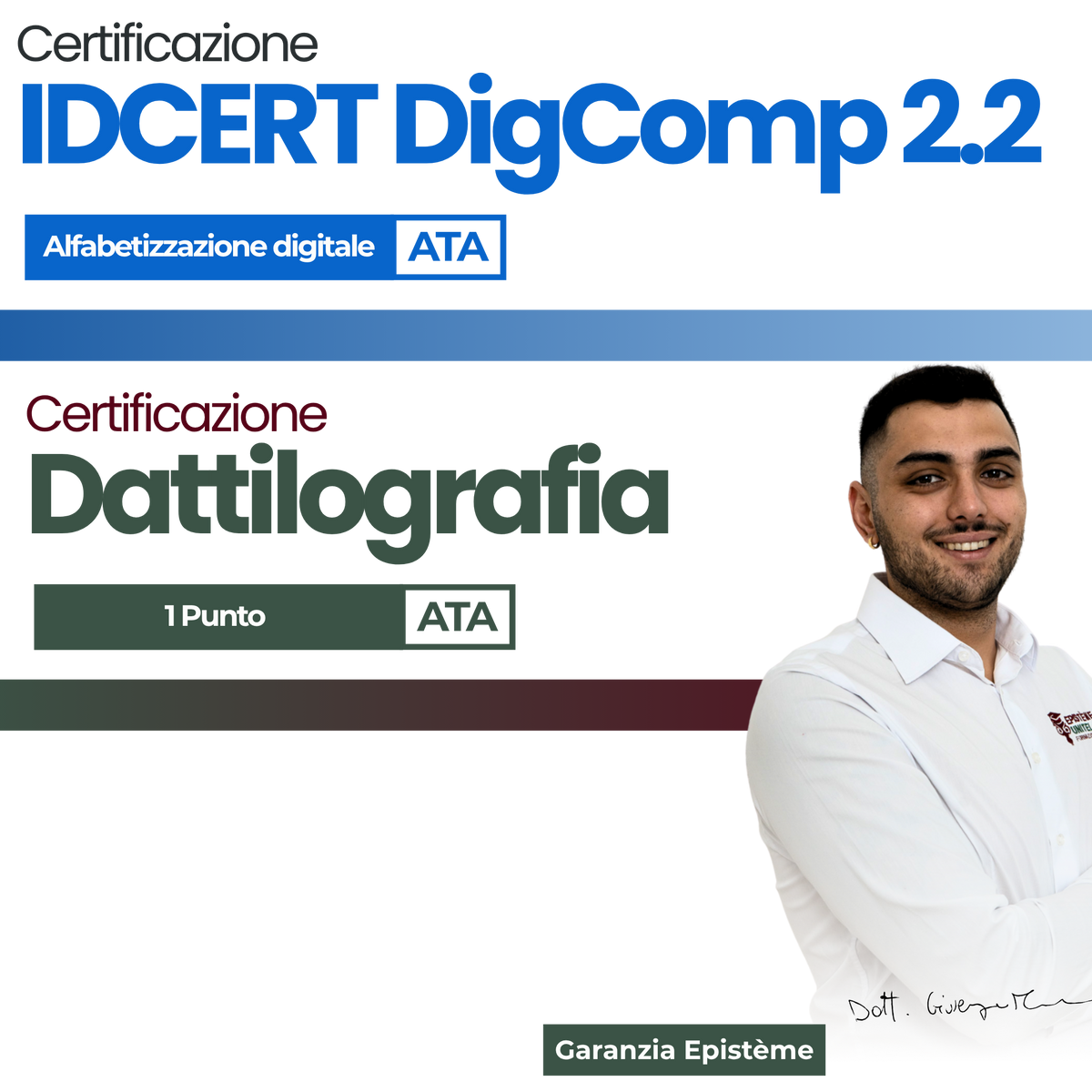 Pacchetto 1 Punto + CIAD ATA - IDCERT Alfabetizzazione + Dattilografia