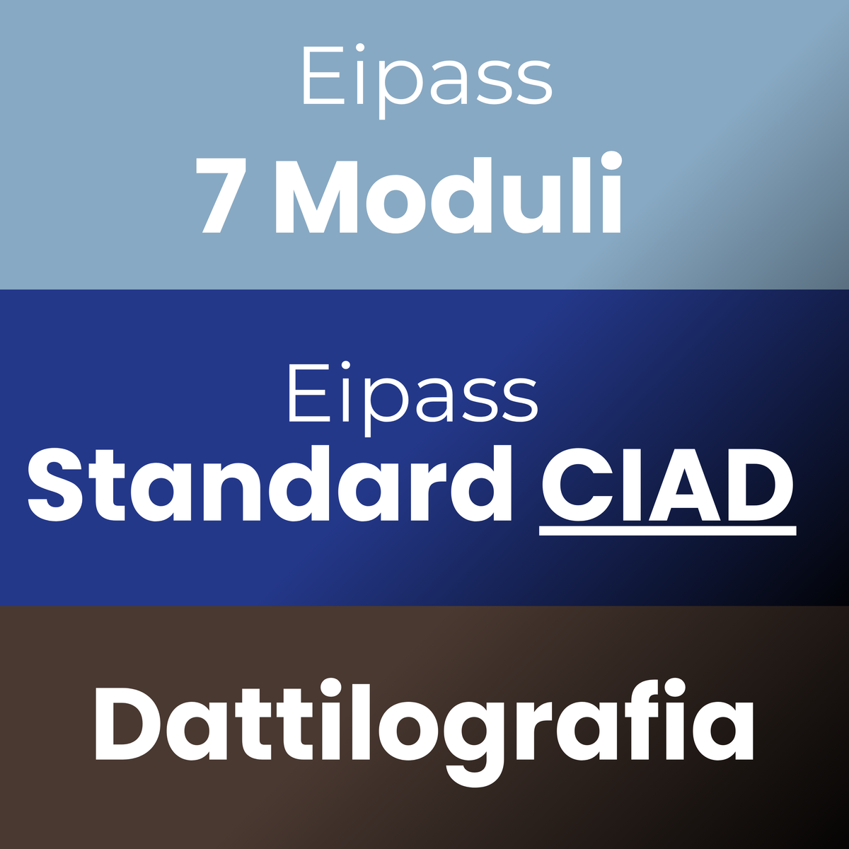 Offerta Pacchetto Corsi Eipass 7 Moduli + Eipass Standard + Dattilografia