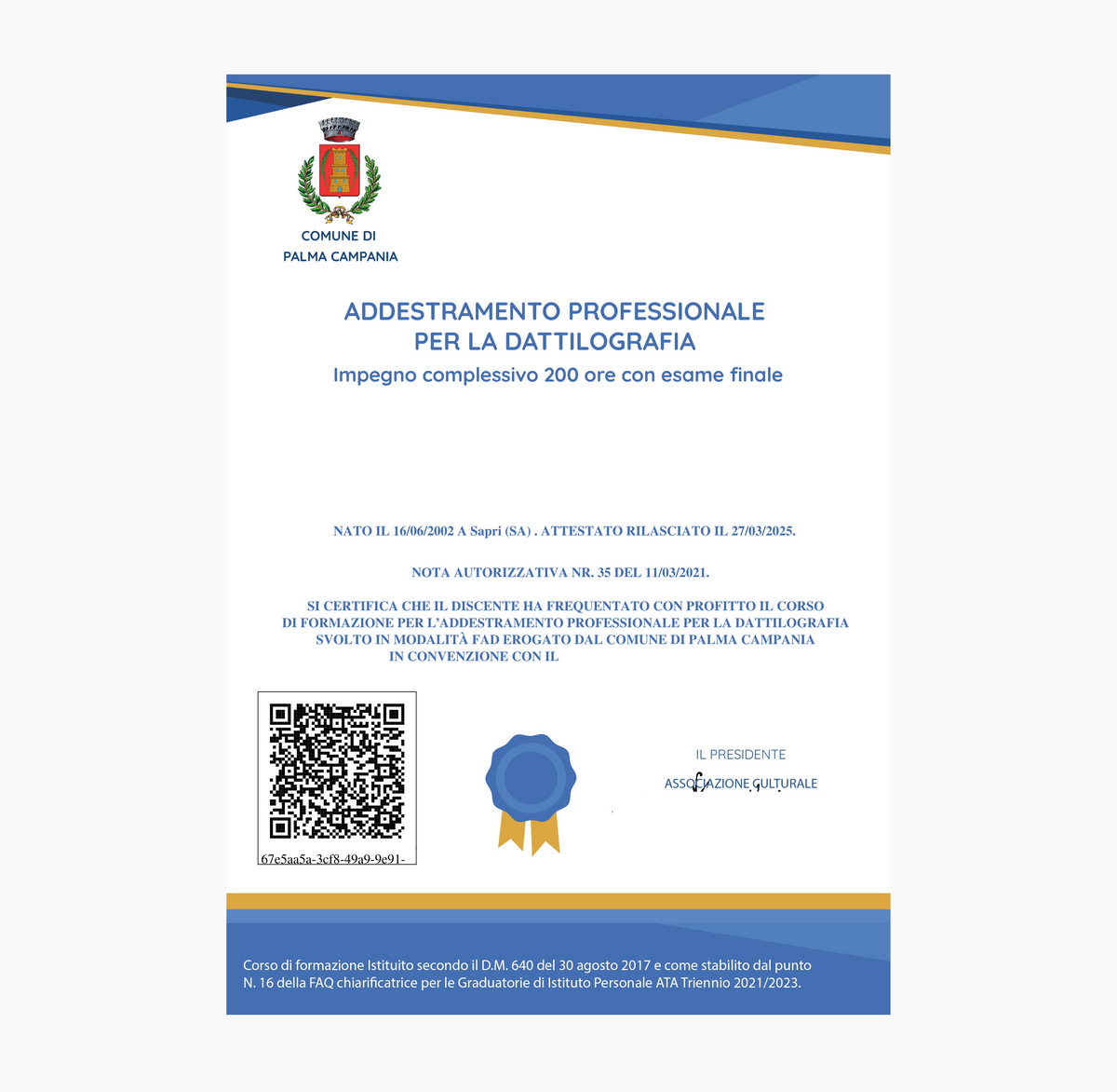Certificato